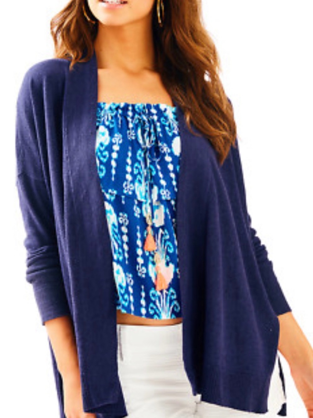 Lilly Pulitzer navy Melly Cardigan XL Nwot